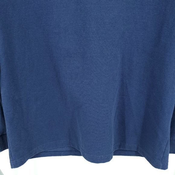 Men's Patagonia Long Sleeve T-Shirt S Blue/Red Logo Sleeve Spellout - Picture 10 of 16